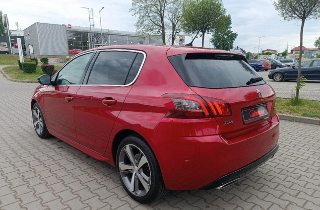 Peugeot 308 cena 51500 przebieg: 166000, rok produkcji 2017 z Góra małe 742